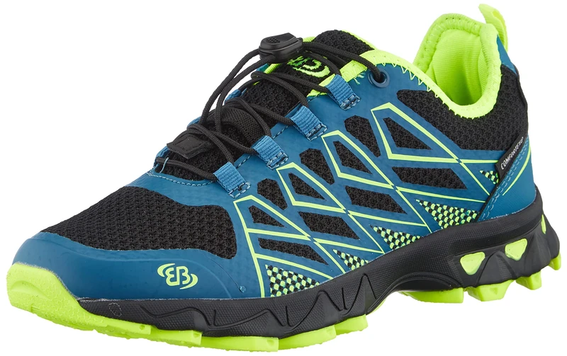 Brütting Mission, Cross Country Running Shoe, Petrol/Schwarz/Lemon,