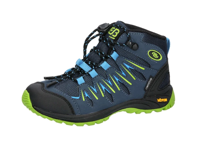 Brütting Expedition Kids High, Cross Country Running Shoe, Marine/Blau/Lemon,
