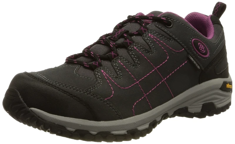 Brütting Mount Shasta Low, Cross Country Running Shoe, grau/Schwarz/Pink,