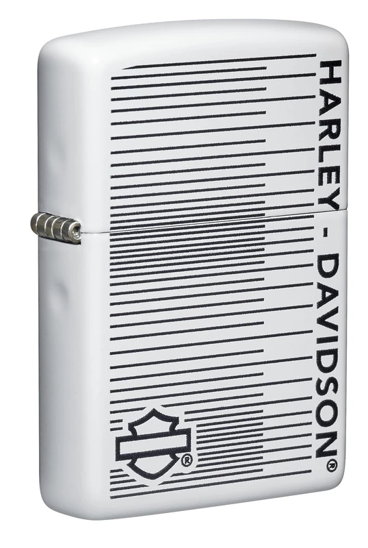 Zippo Windproof Lighter, Harley-Davidson Design – Matt White, Colour Image – Refillable, Reusable, Windproof Design – Comes in Gift Box – Made in USA