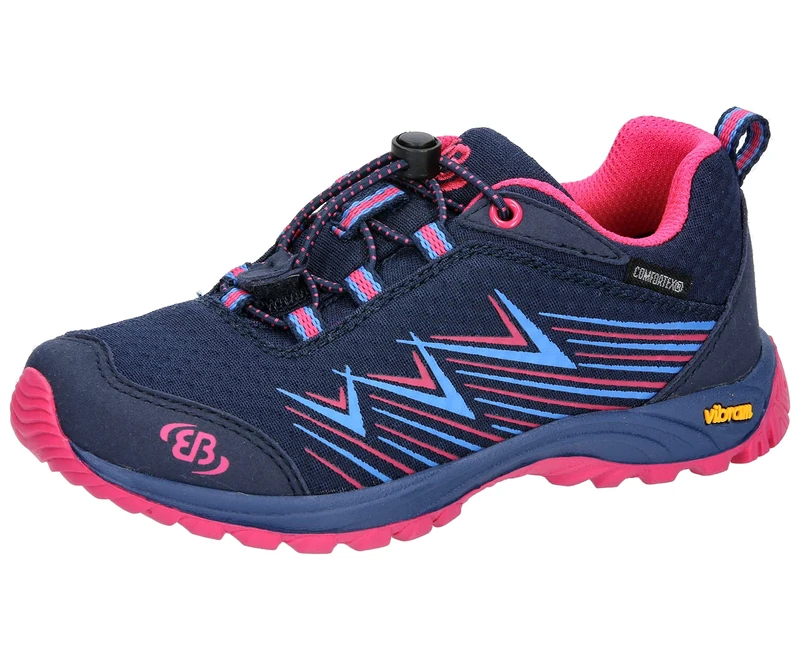 Brütting Chesna Low, Cross Country Running Shoe, Marine/Blau/Pink,