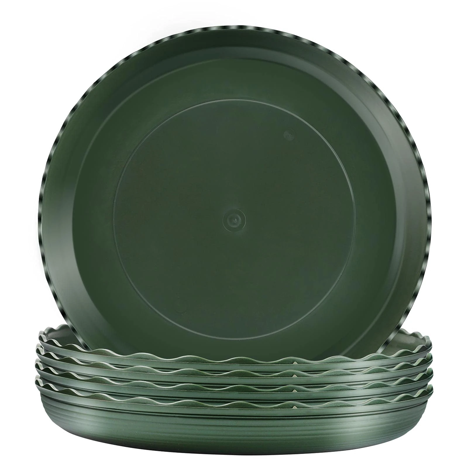 TStarJungle 5 Pack Plant Saucers, Flower Pot Drip Trays for Indoor/Outdoor Plants Garden Saucers Plant Pot Saucer Trays, Surface Protection for Household Plants - 25cm