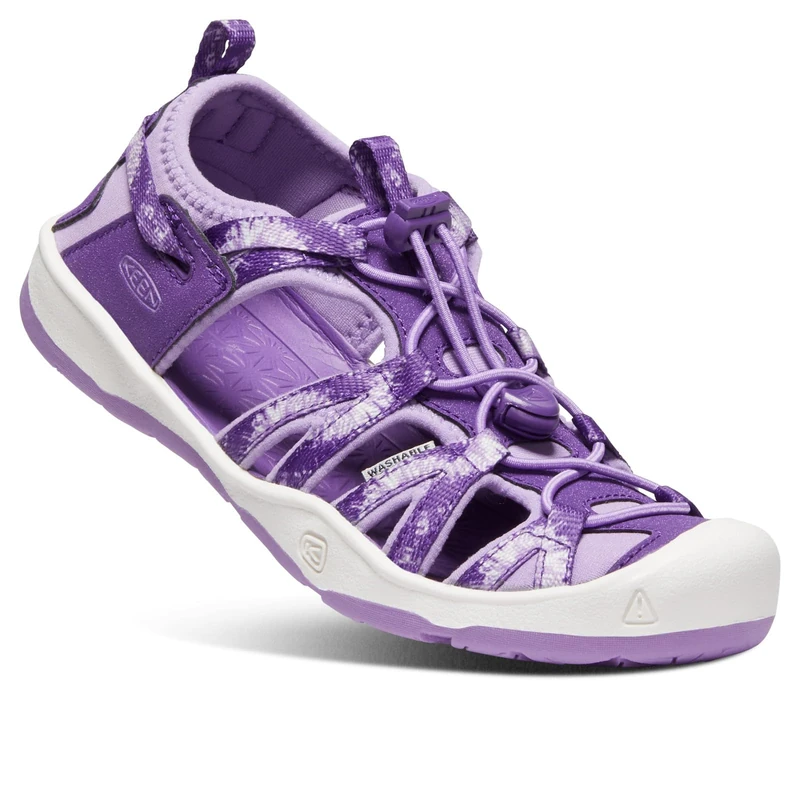 KEEN Big Kid's Moxie Closed Toe Casual Sandal, Multi/English Lavender, 4