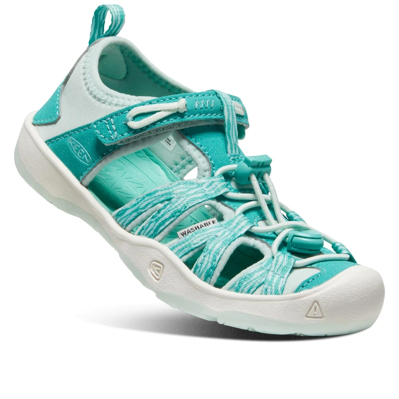 KEEN Unisex Kids Moxie Closed Toe Casual Sandal, Waterfall Blue Glass, 2 UK