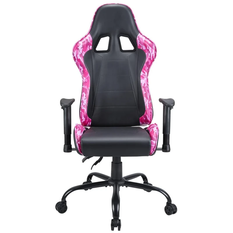Subsonic - Ergonomic Gaming Chair Adjustable Backrest/Armrests - Pink Power gamer chair black and pink (PS5////)