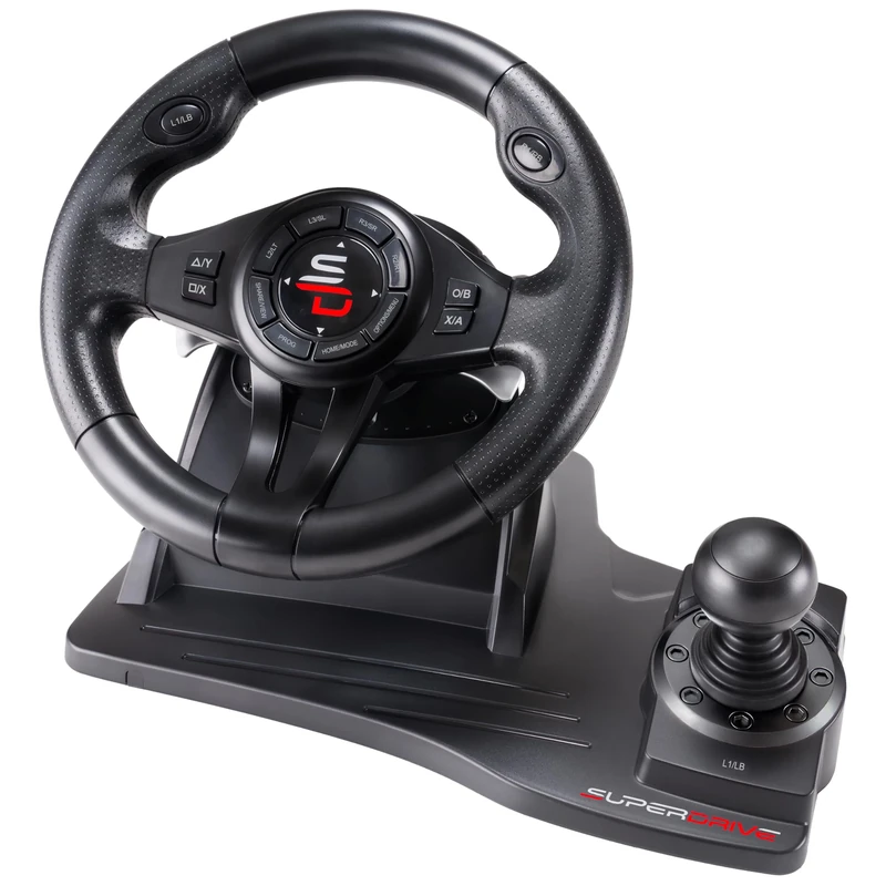 Subsonic Superdrive - GS550 Racing steering wheel with Pedals, paddles shifter, shifter & vibration for Xbox Serie X/S, PS4, Xbox One, PC (programmable for all games) (Xbox Series X///)