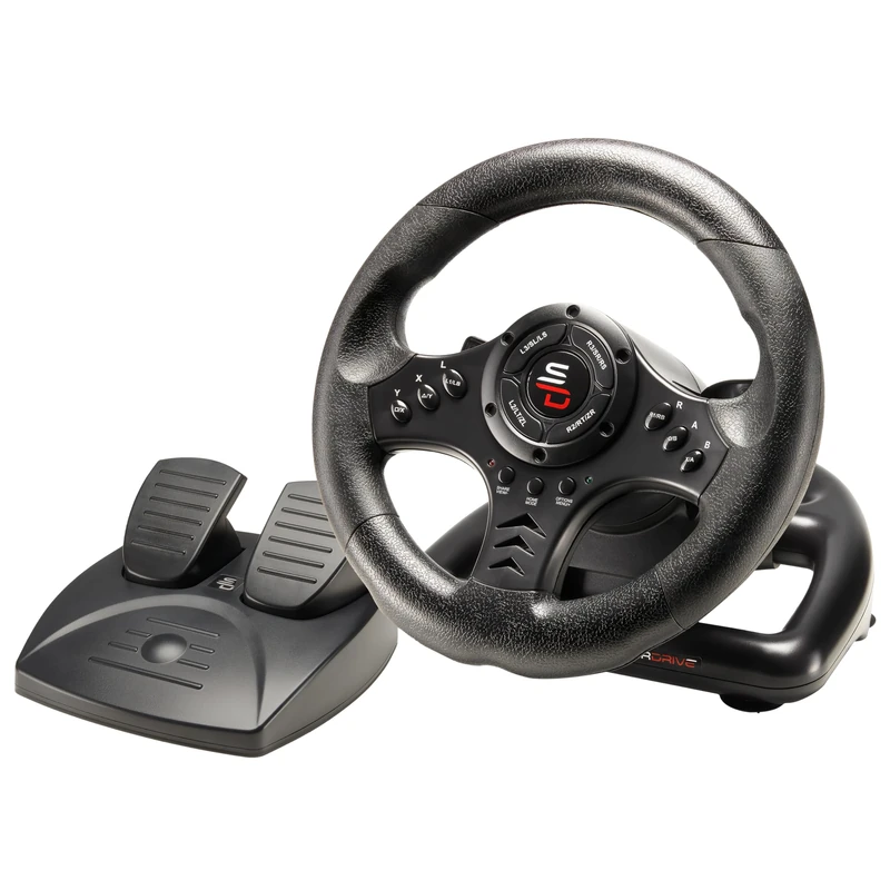 Subsonic Superdrive - SV450 Racing steering wheel with pedal and paddle shifters for Xbox Serie X/S, Switch, PS4, Xbox One, PC (programmable for all games) (Xbox Series X)