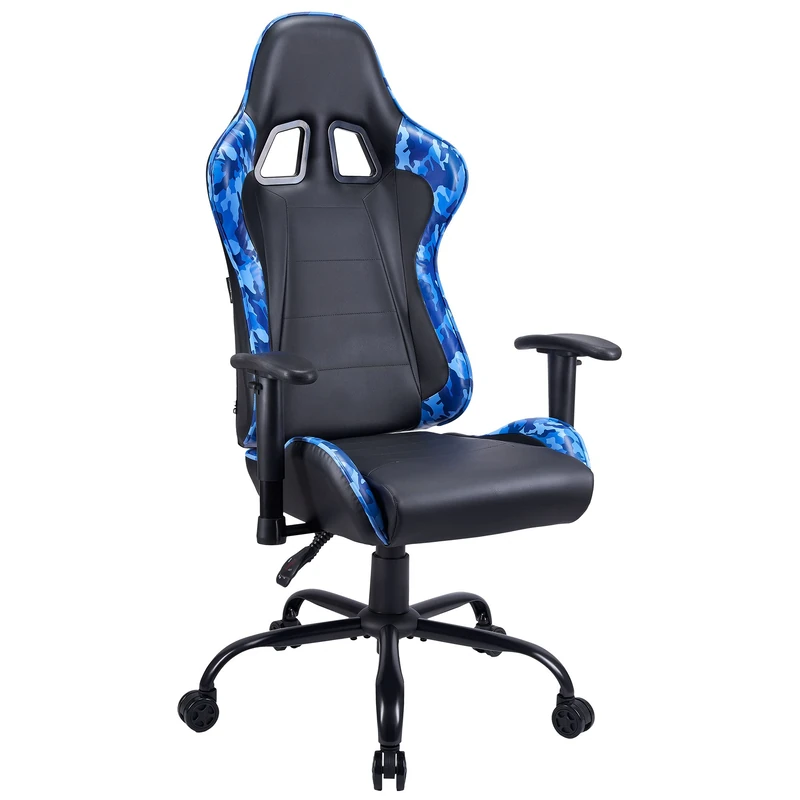 Subsonic - Ergonomic Gaming Chair Adjustable Backrest/Armrests - War Force gamer chair blue and black (PS5////)