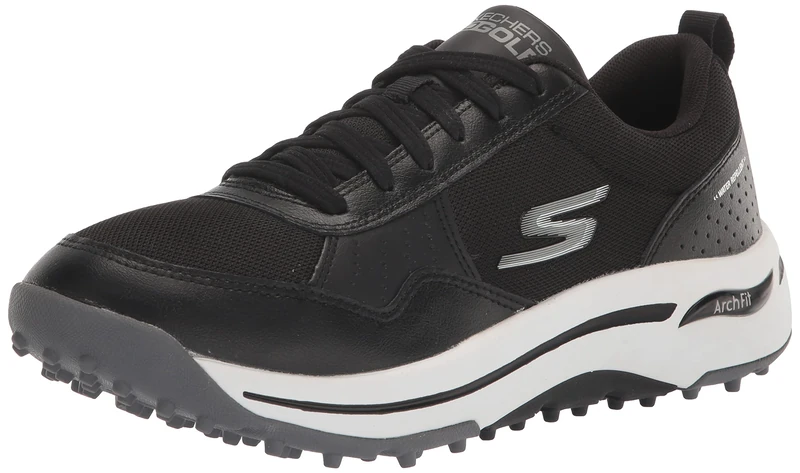 Skechers Men's LINE UP Golf Shoe, Black, 7 UK