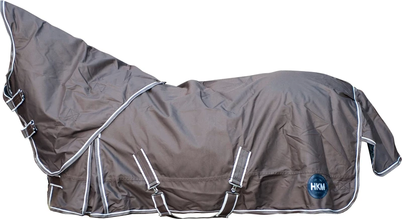 HKM 10967 Detachable Neck Waterproof Horse Rug Brown 145