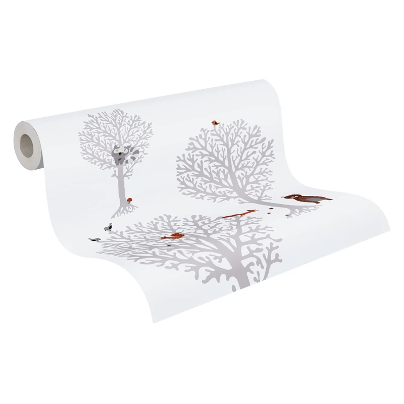 A.S. Création Forest Wallpaper Little Love Non-Woven Wallpaper 10.05 m x 0.53 m Brown Grey White Made in Germany 381341 38134-1