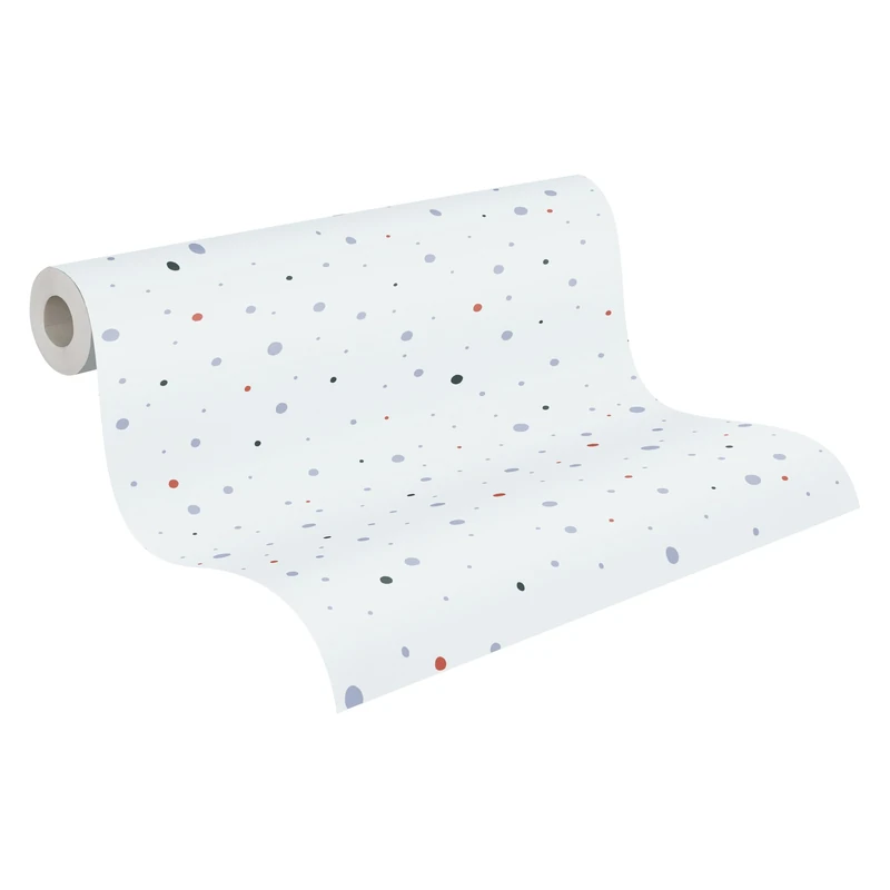 A.S. Création Dots Wallpaper Little Love Non-Woven Wallpaper 10.05 m x 0.53 m Grey White Red Made in Germany 381164 38116-4 - Image 1