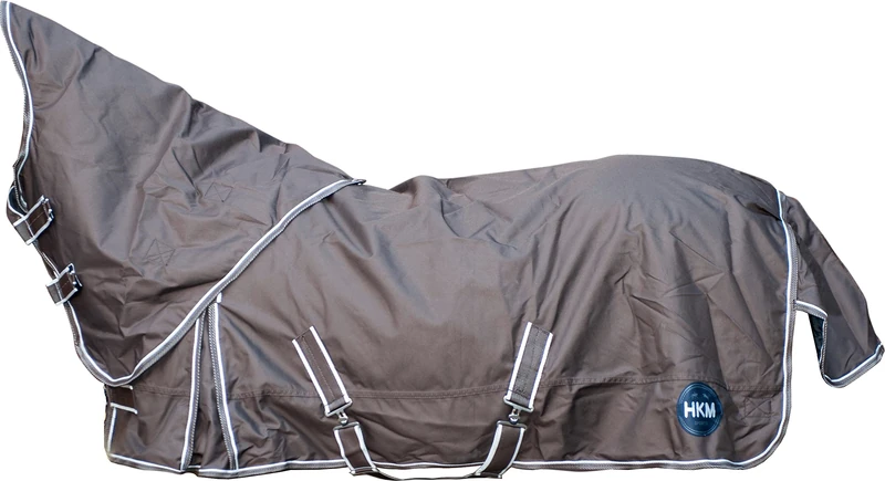 HKM 10967 Detachable Neck Waterproof Horse Rug Brown 155
