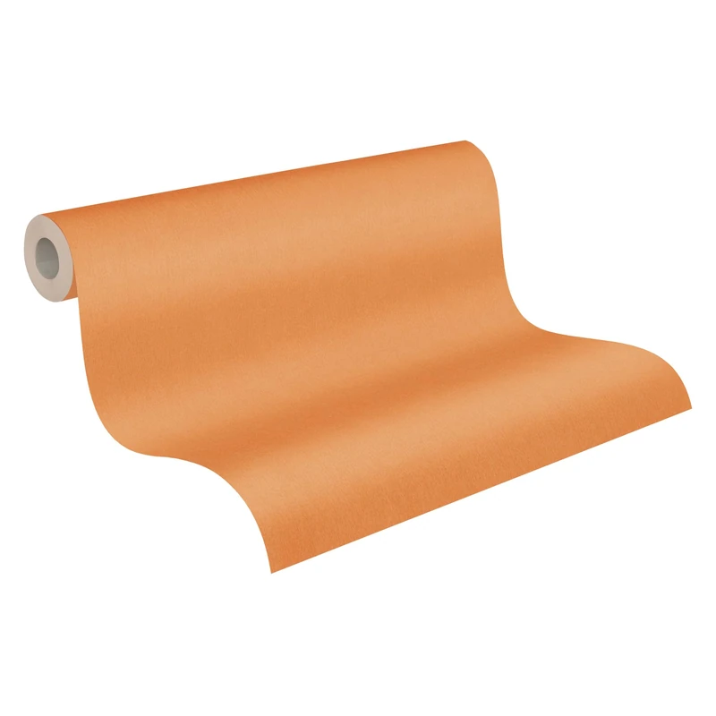 A.S. Création Plain Wallpaper Little Love Non-Woven Wallpaper 10.05 m x 0.53 m Orange Made in Germany 383266 38326-6
