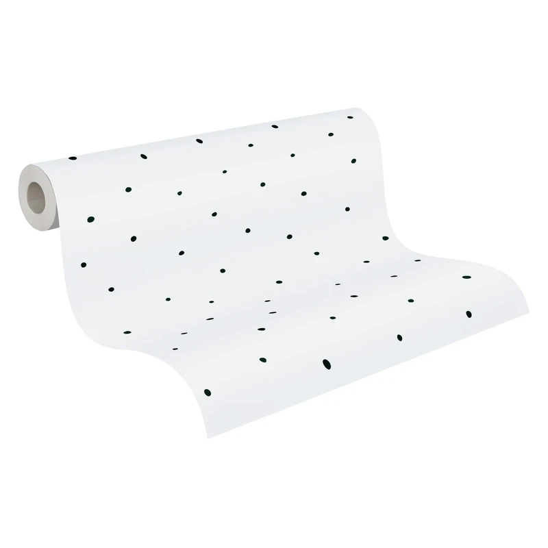 A.S. Création Dots Wallpaper Little Love Non-Woven Wallpaper 10.05 m x 0.53 m Black White Made in Germany 381391 38139-1