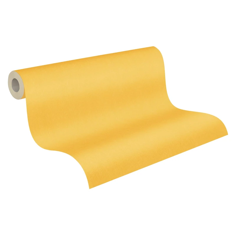 A.S. Création Plain Wallpaper Little Love Non-Woven Wallpaper 10.05 m x 0.53 m Yellow Made in Germany 383143 38314-3