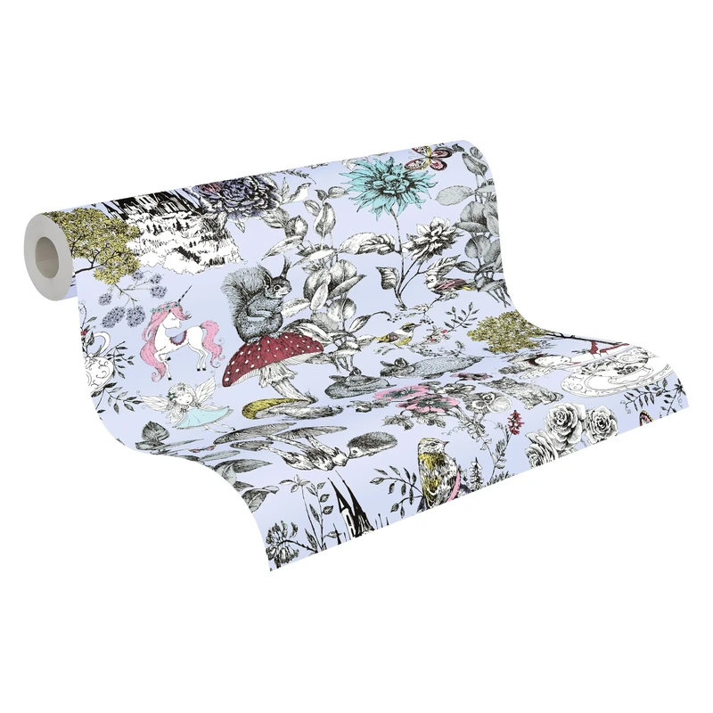 A.S. Création Floral Wallpaper Little Love Non-Woven Wallpaper 10.05 m x 0.53 m Grey Black White Made in Germany 381202 38120-2