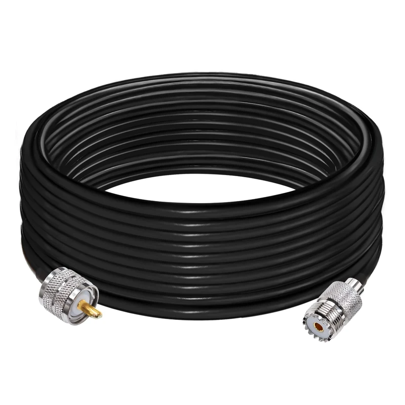 TUOLNK CB Coax Cable RG58 Coaxial Cable UHF Male to Female Extension Cable Low Loss CB Antenna Cable PL-259 Jumper Cable for CB Radio Ham Radio 32.8ft(10M)
