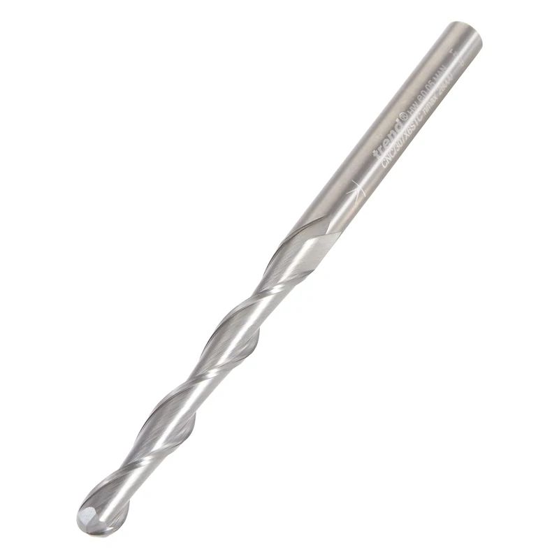 Trend CNC Bullnose Spiral Up-Cut Router Cutter, 6mm Shank, 6mm Cut Diameter & 52mm Cut Length, Solid Tungsten Carbide, CNC/307X6STC