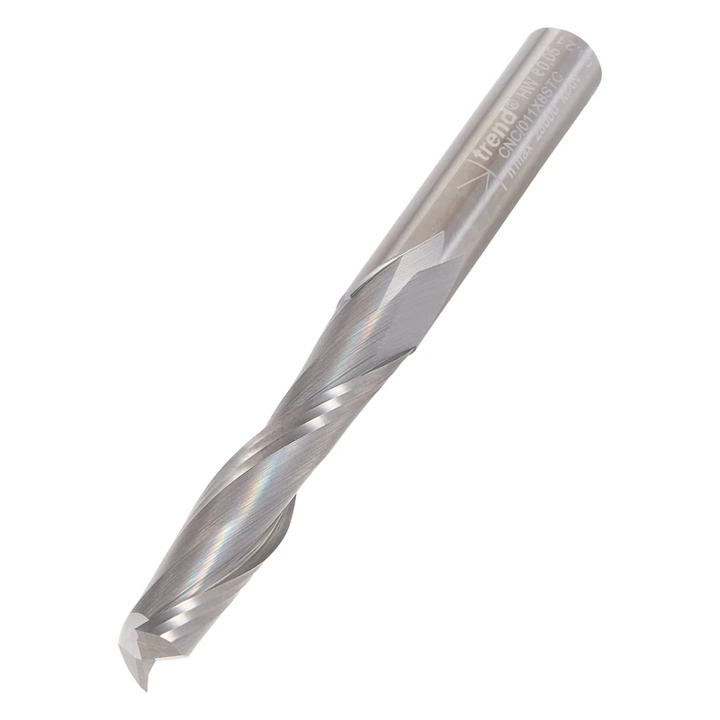 Trend CNC Spiral Up-Cut Router Cutter, 8mm Shank, 8mm Cut Diameter & 42mm Cut Length, Solid Tungsten Carbide, CNC/011X8STC