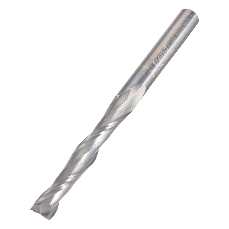 Trend CNC Two Flute Up-Cut Router Cutter, 6mm Shank, 6mm Cut Diameter & 42mm Cut Length, Solid Tungsten Carbide, CNC/008X6STC