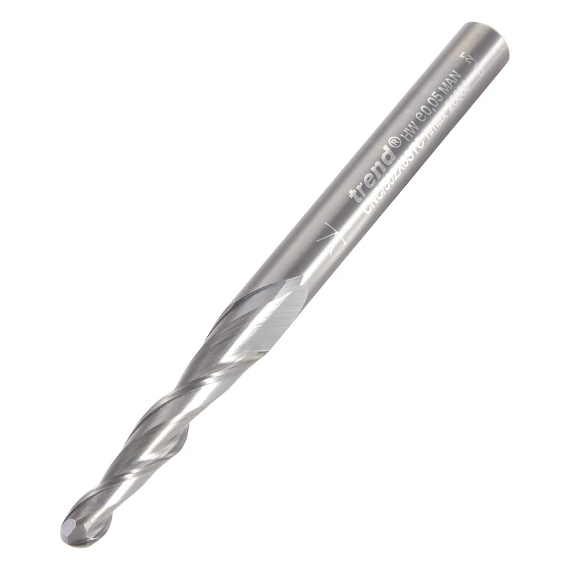 Trend CNC Tapered Ball Router Cutter, 6mm Shank, 2mm Radius and 30.5mm Cut Length, Solid Tungsten Carbide, CNC/502X6STC