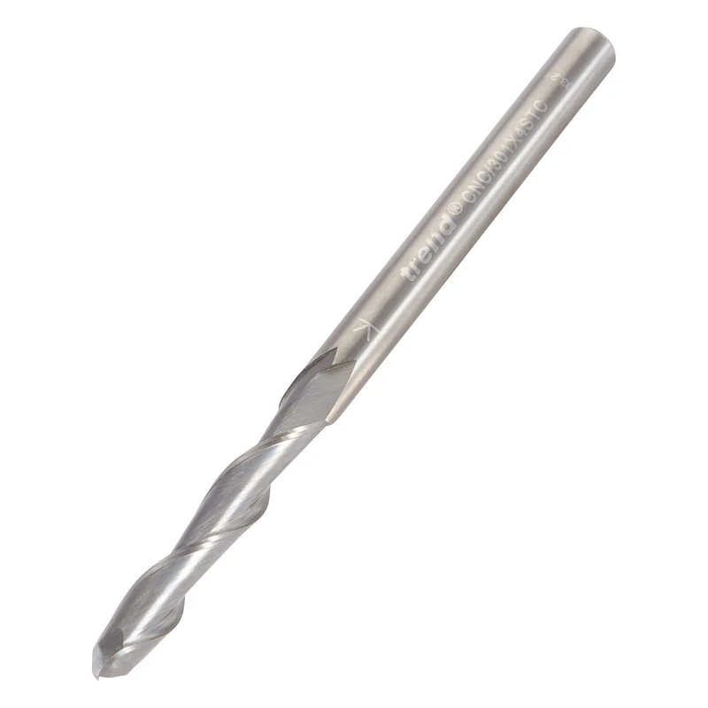 Trend Bullnose Spiral Up-Cut Router Cutter, 4mm Shank, 4mm x 25mm