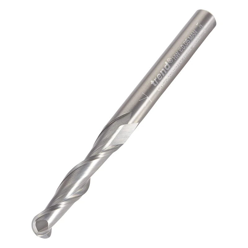 Trend CNC Bullnose Spiral Up-Cut Router Cutter, 6mm Shank, 6mm Cut Diameter & 32mm Cut Length, Solid Tungsten Carbide, CNC/305X6STC