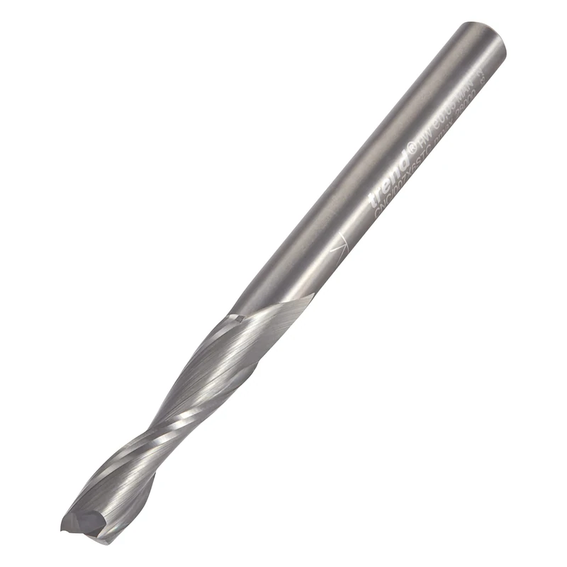 Trend CNC Spiral Up-Cut Router Cutter, 6mm Shank, 6mm Dia, 28mm Length