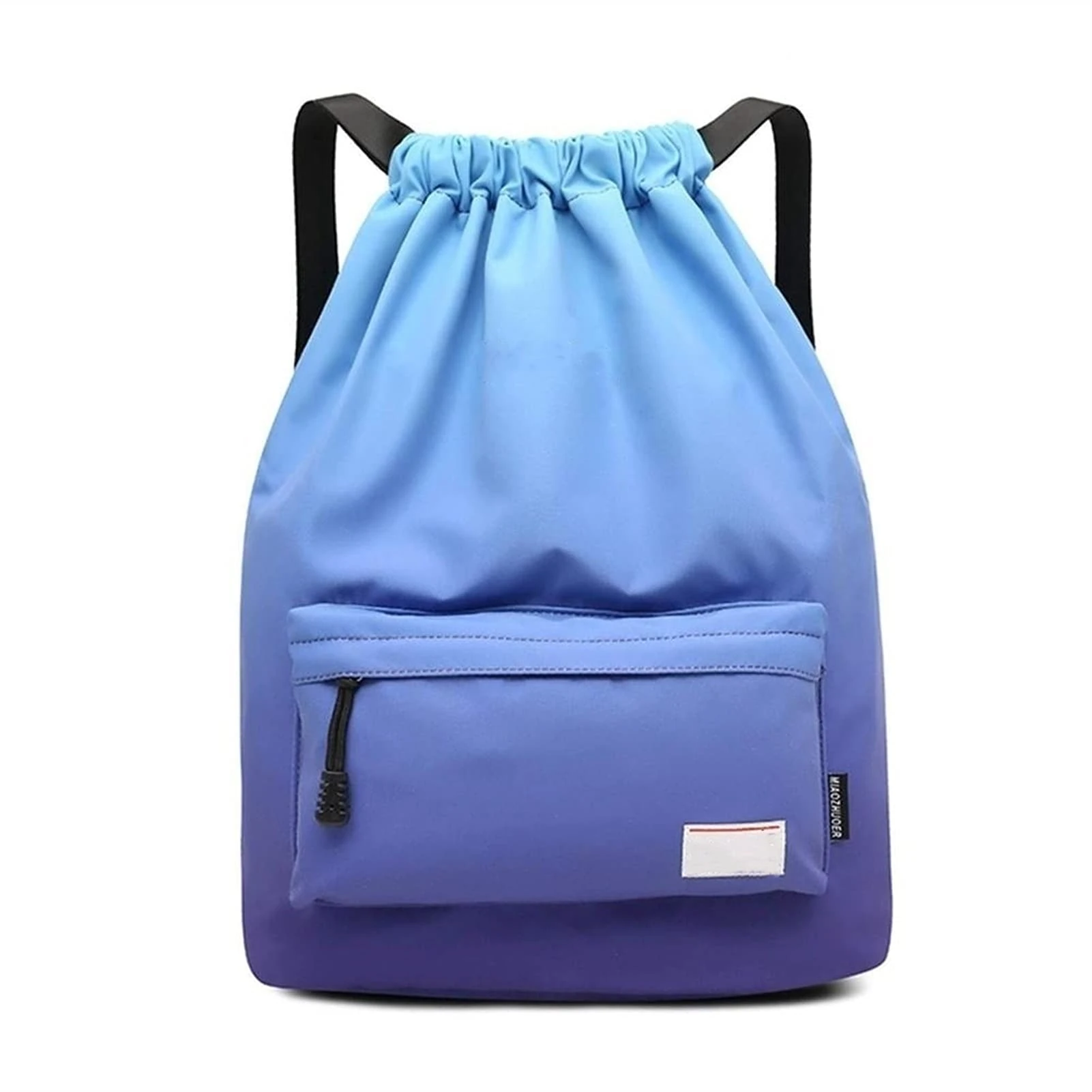 ZZDH Drawstring Bags Drawstring Sports Bag Backpack Nylon Softpack Gym Sports Fitness Travel Yoga Women Girls Student Bag Travel Backpack (Color : Dark Khaki)