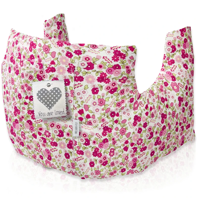 Post Mastectomy Pillow After Breast Cancer Surgery Recovery, C-Section Recovery or Breast Reduction, Tummy Tuck Post Surgery Supplies, Seat Belt Pillow, Chemo Breast Cancer Gifts for Women,Pink Flower - Image 1