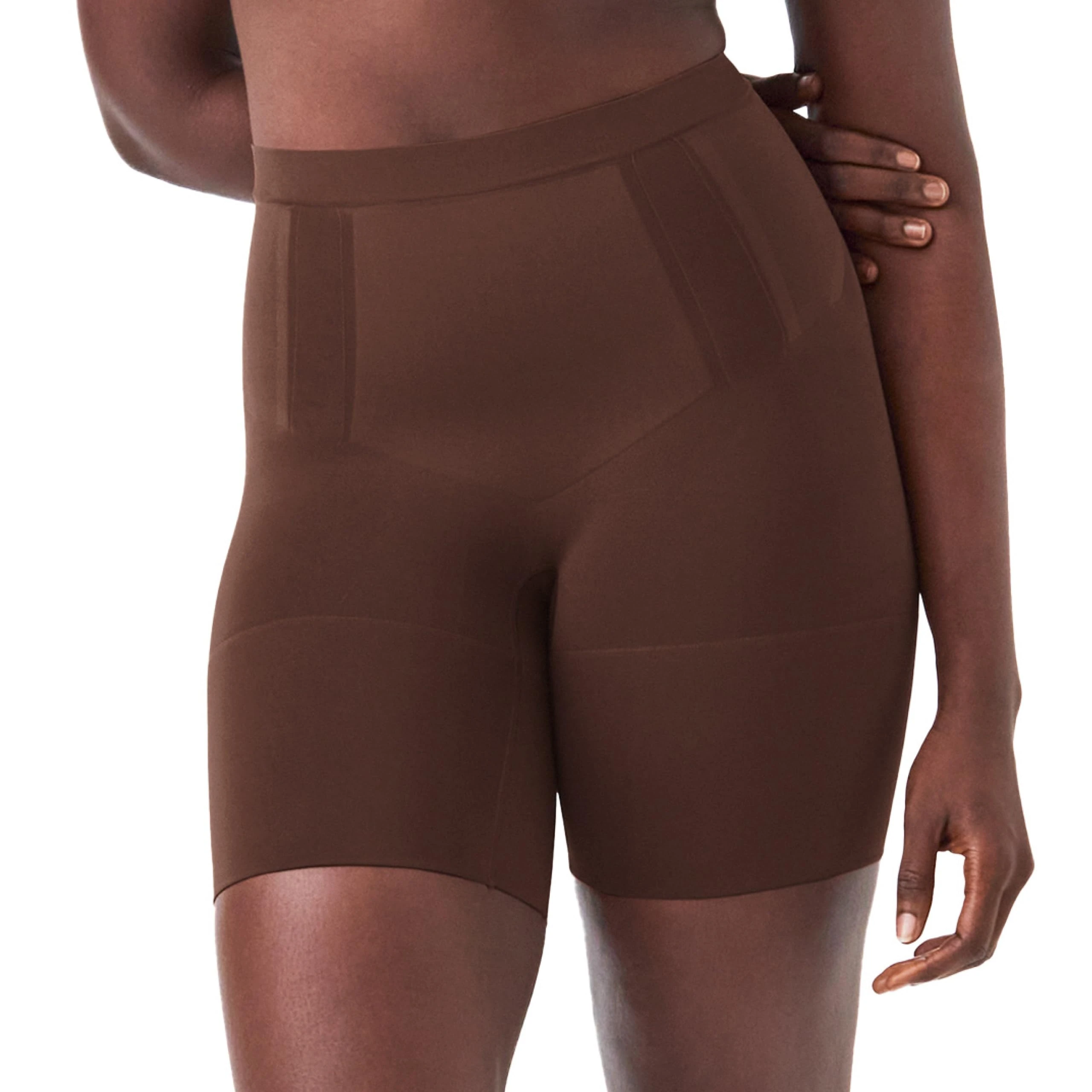 Spanx OnCore Mid-Thigh Short Chestnut Brown MD