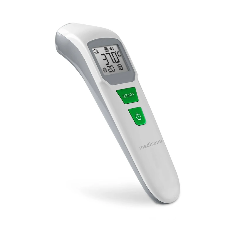 medisana TM 762 Digital Forehead Thermometer Fever Thermometer for Babies, Children and Adults with Visual Fever Alarm, Memory Function and Measurement of Liquids - Image 1