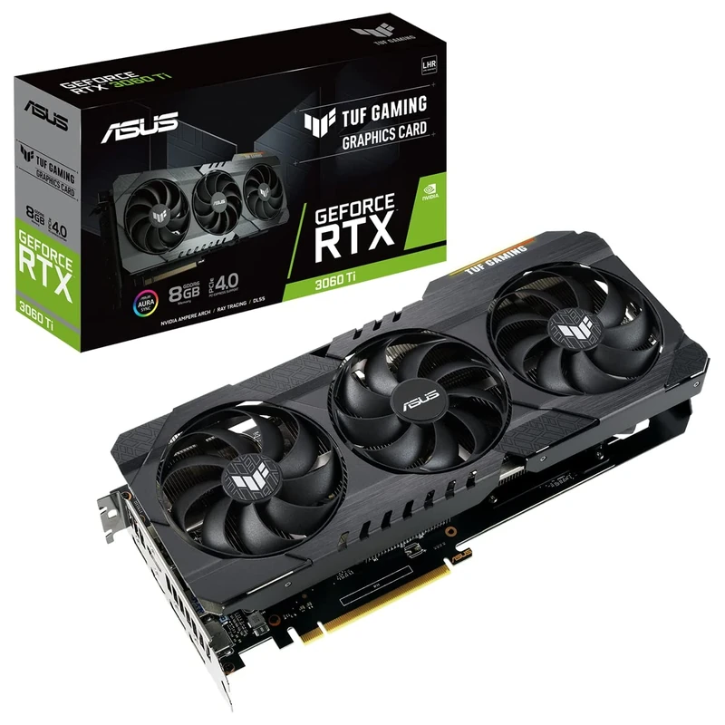 ASUS TUF Gaming GeForce RTX™ 3060 Ti V2 8GB GDDR6 with LHR offers a buffed-up design that delivers chart-topping thermal performance