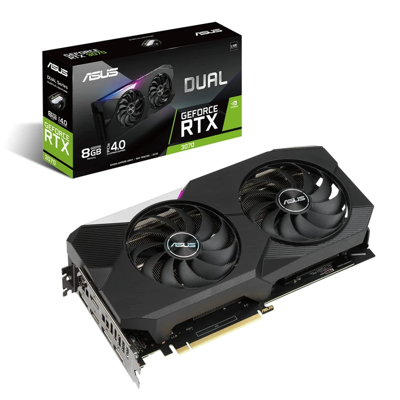 ASUSTEK - VIDEO CARDS ASUS DUAL NVIDIA GEFORCE RTX 3070 V2 GAMING GRAPHICS CARD (PC,90YV0FQD-M0NA00