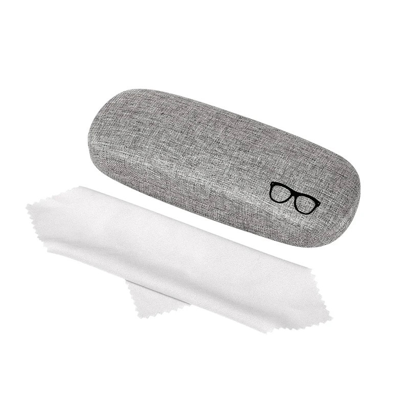 Oak & Tea Glasses Case Hard Shell and Fashion Eyeglasses Cases with Cleaning Cloth Spectacle Cases for Women and Men