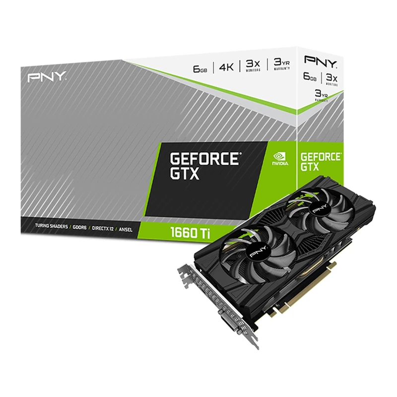 PNY GeForce GTX™ 1660 Ti 6GB Dual Fan Graphic Card