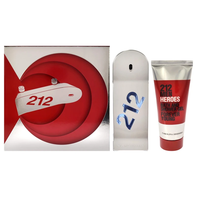 Carolina Herrera 212 Heroes 2 Piece Gift Set: Eau De Toilette 90Ml - Body Wash 100Ml