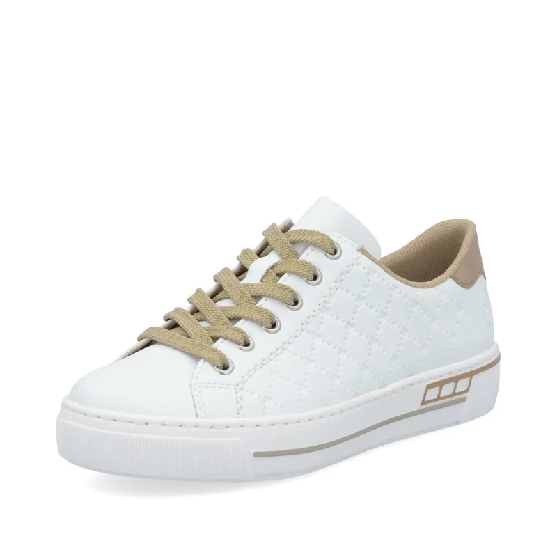 Rieker Women Lace-Up Shoes L88W2, Ladies Comfort Shoes,Comfort Low Shoe,Laces,Comfortable,White (Weiss / 80),39 EU / 6 UK