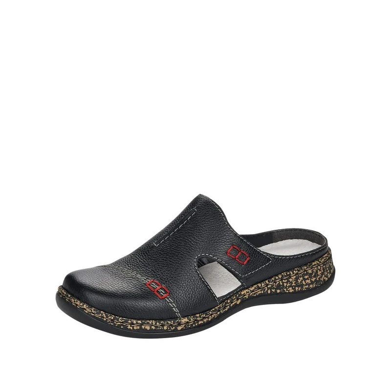 Rieker 46362, Clogs, Schwarz,