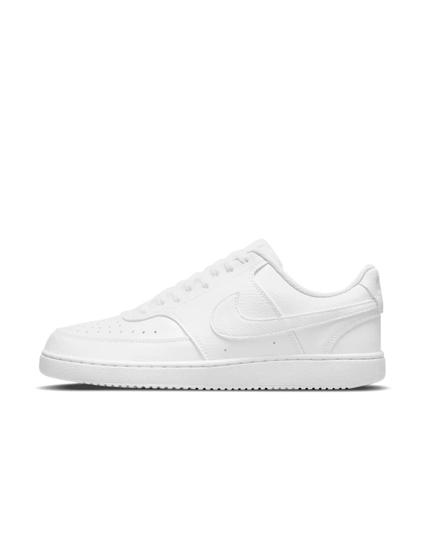 Nike Men's Court Vision Low Sneaker, White/White-White, 10