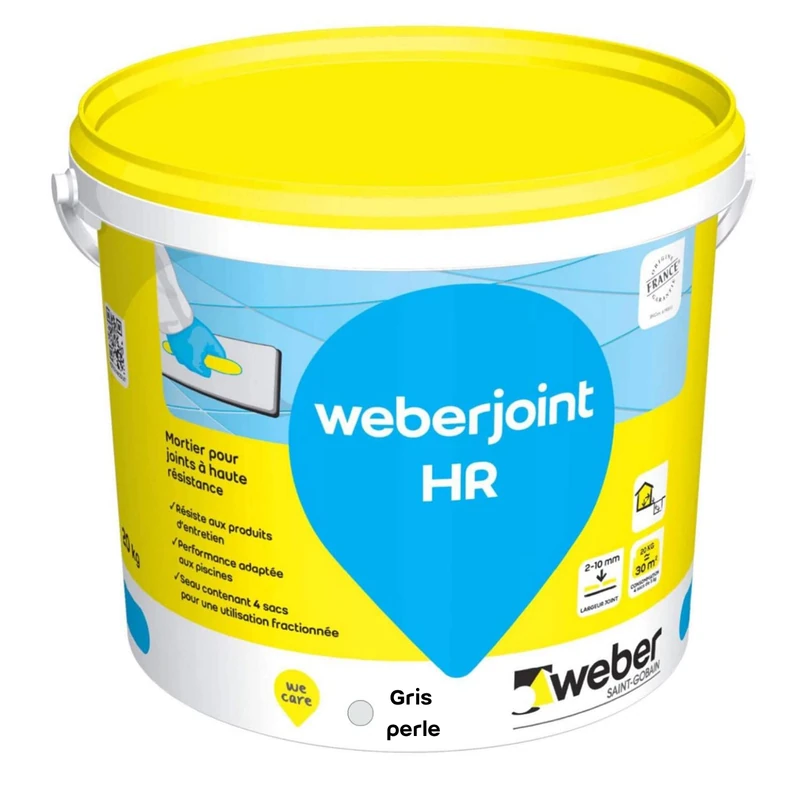 WEBER Weberjoint HR 20 kg Pearl Grey Mortar for Making High Strength Tile Grout Suitable for Pools