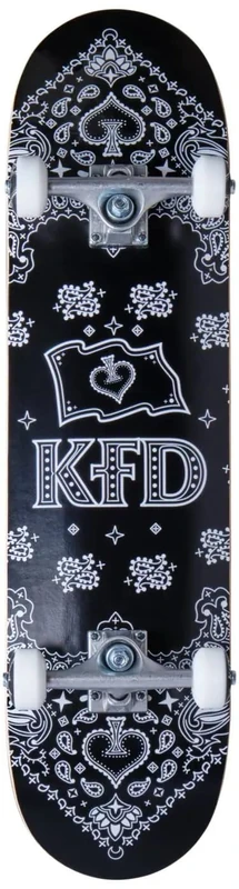 KFD Unisex - Adult Bandana Skateboard, Black, 8 Inches