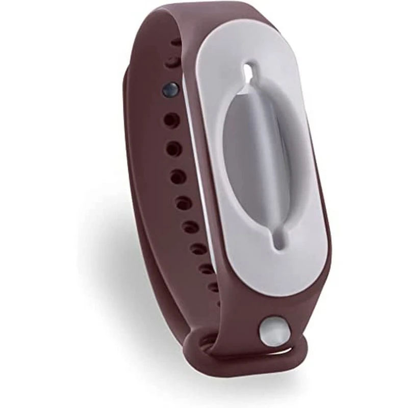 Cleanbrace Disinfectant Bracelet 8 Pieces (Wine Red) | Hand Disinfectant for Travelling | Includes Refiller - Image 1