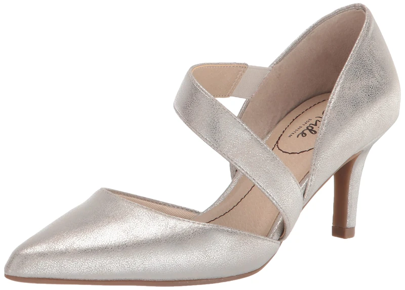 LifeStride Women's Suki Pump, Silver, 8.5 Wide