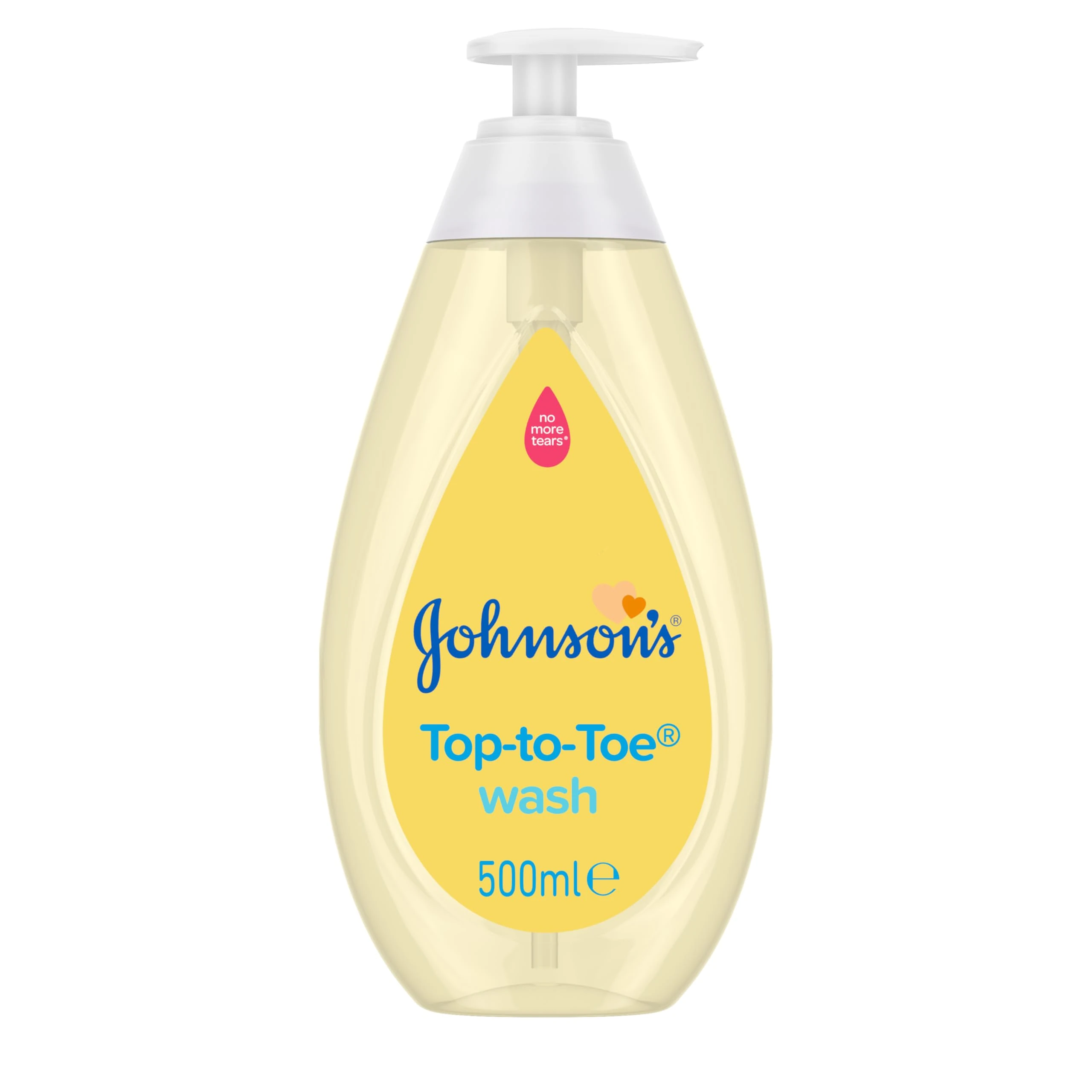 Johnson's Baby Top to Toe Wash (1 x 500 ml), Gentle & Mild Head to Toe Wash for Newborn Care, Newborn Essentials No More Tears, Suitable for Babies First Bath, Kids and Adults