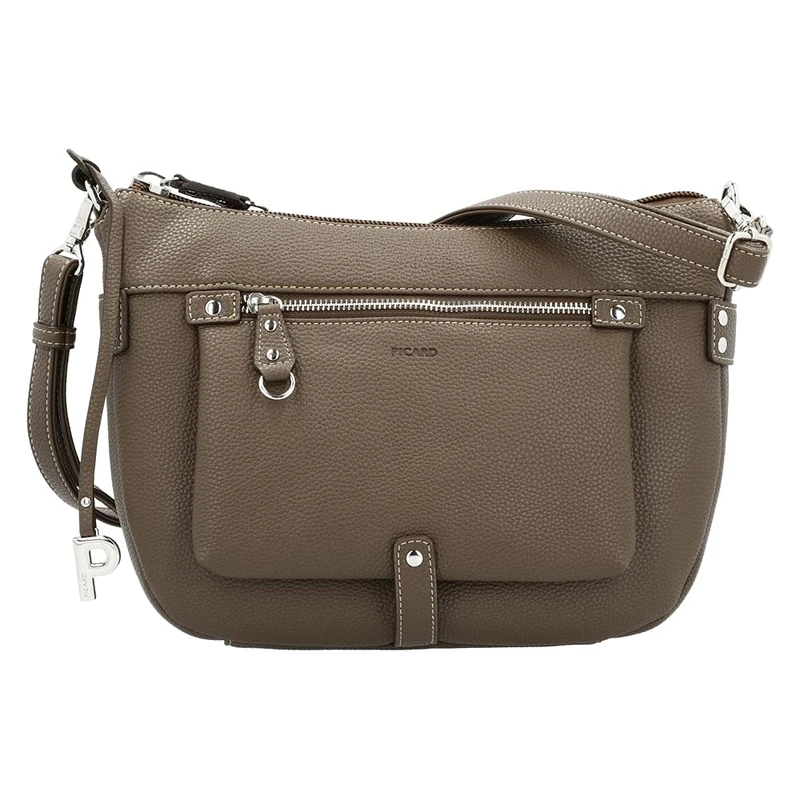 Picard Loire Women's Shoulder Bag Multicoloured Synthetic Medium with Zip Shoulder Bag Everyday, taupe, standard size, Everyday wear