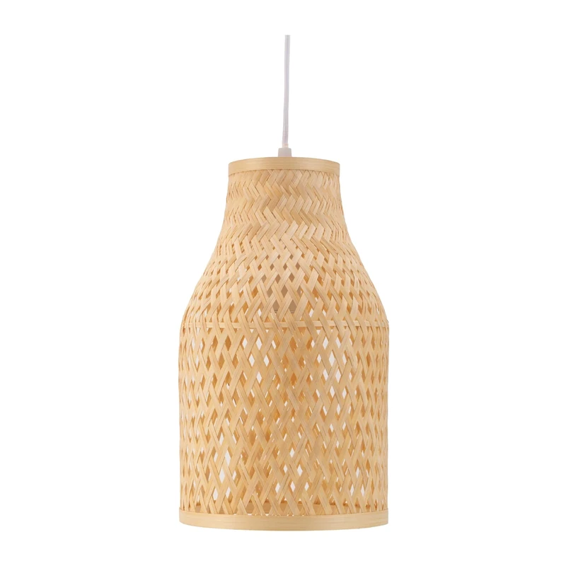 Pauleen 48198 Woody Romance Pendant luminaire max. 20 watt Beige, White, Bamboo, Metal E27