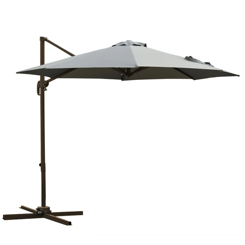 Outsunny 3m Cantilever Parasol - 360 Degree Tilt Umbrella