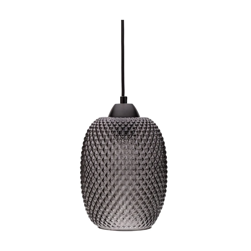 Pauleen Gleaming Glamour 48188 Pendant Light Max. 20 Watt Smoked Glass Black Glass Metal E27